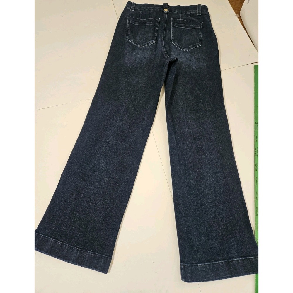 Talbots Wide-Leg Dark Wash Womens Trouser Jeans Size Small 4/28 - Picture 5 of 10